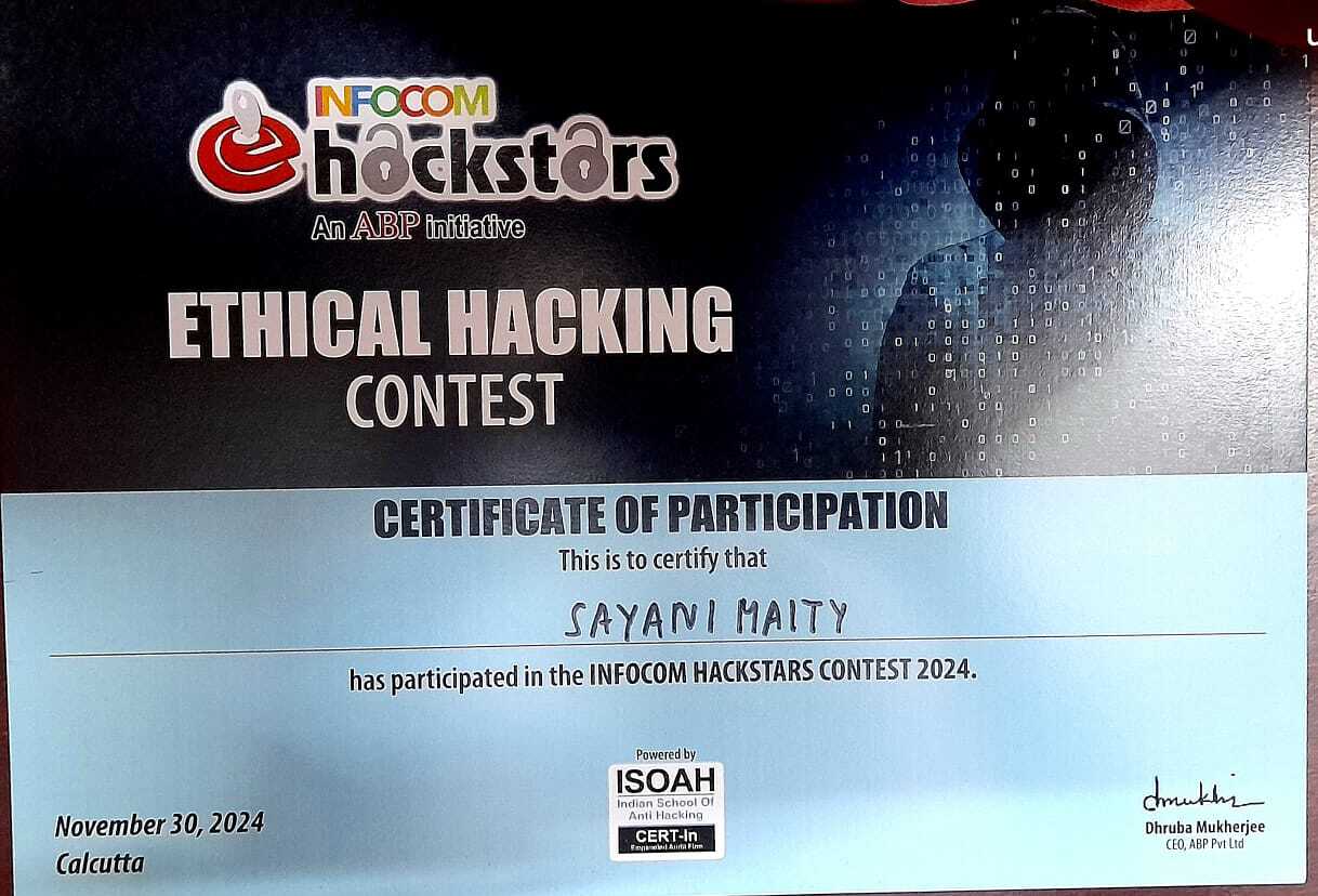 CTF Participation of Infocom Hackstar by ABP (2024)